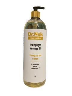 Dr.Nek Cosmetics masážní olej champagne s pumpičkou 1l