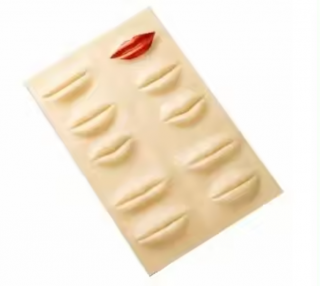 Dr.Nek trénovací kůže silikonová pro permanentní make up 3D rty