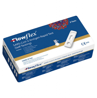 5x FlowFlex Antigenní rychlotest na COVID-19 z přední části nosu - PRO SEBETESTOVÁNÍ