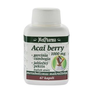 Acai berry 1000 mg + garcinia cambogia + jabl. pektin, 67 kapslí