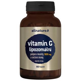 Allnature Lipozomální Vitamin C 500 mg, 60 kapslí