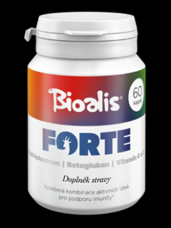 BIOALIS Forte- kozí kolostrum, betaglukan a vitamin C a D  + Dárek Počet kapslí: 60 kapslí