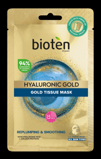 BIOTEN Hyaluronic Gold pleťová maska, 1 ks