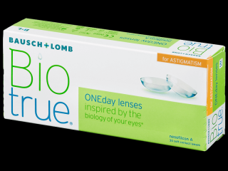 BioTrue Oneday for Astigmatism kontaktní čočky, 30ks Dioptrie: + 0,25