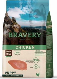 BRAVERY dog PUPPY Large Medium Grain Free chicken 4kg