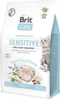 Brit Care Cat krmivo bez obilovin pro kočky s potravinovou alergií sleď a hmyz, 7 kg