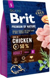 Brit Premium by Nature krmivo pro dospělé psy malých plemen s kuřetem, 3 kg