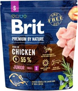 Brit Premium by Nature krmivo pro mladé psy malých plemen s kuřetem, 1 kg