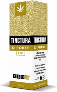 CBDex Tinctura D-FORTE 10%, 10ml  + Dárek