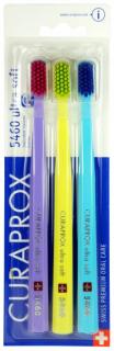 Curaprox CS 5460 Zubní kartáček Ultra soft, 3 ks Barva: Fialová, žlutá, modrá