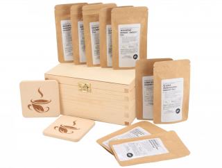 Dárková dřevěná krabička - Sada ovocných čajů