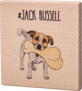 Dřevěný podtácek - Jack Russell