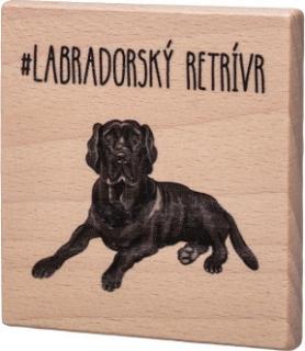 Dřevěný podtácek - Labradorský retrívr