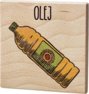 Dřevěný podtácek - Olej