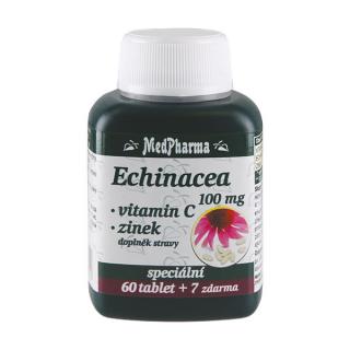 Echinacea 100 mg + vitamin C + zinek, 67 tablet