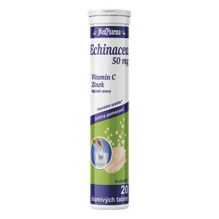 Echinacea 50 mg + vit.C + zinek, 20 šumivých tablet