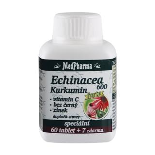 Echinacea 600 FORTE + kurkumin + vit. C + bez černý + zinek, 67 tablet