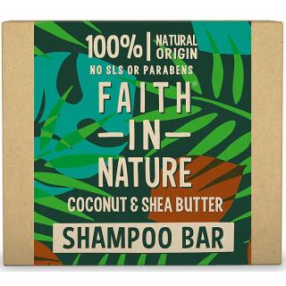 Faith in Nature tuhý šampon kokos a bambucké máslo, 85g