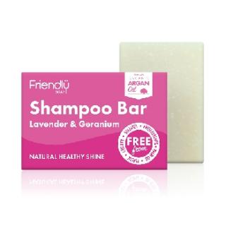 Friendly Soap přírodní mýdlo na vlasy levandule a pelargónie, 95g