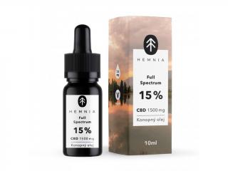 Hemnia Full Spectrum CBD Konopný olej 15%, 1500 mg, 10 ml