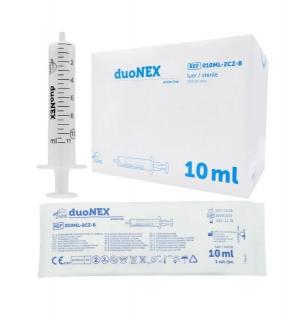 Injekční stříkačka duoNEX, 2 dílná, Luer, sterilní, 2ml,3ml,10ml, 100ks Objem: 10 ml