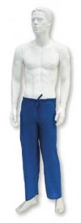 Kalhoty modré se šňůrkami, XS-4XL, kapsa s drukem, nesterilní (jednorázové) Velikost: XL