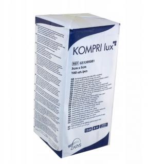 KOMPRI lux - Komprese gázová, 17N, 8W, 5cmx5cm, nesterilní (100ks)