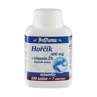 MedPharma Hořčík 300 mg + vitamin D3 - 107 tablet  |OnlineMedical.cz