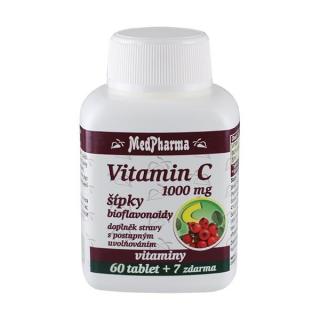 MedPharma Vitamin C 1000 mg s šípky, prodloužený účinek - 67 tablet  |OnlineMedical.cz