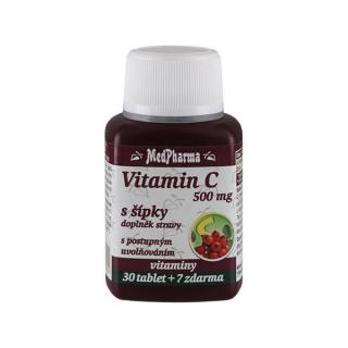 MedPharma Vitamin C 500 mg s šípky, prodloužený účinek - 37 tablet  |OnlineMedical.cz