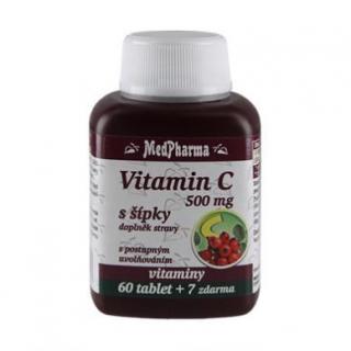 MedPharma Vitamin C 500 mg s šípky, prodloužený účinek - 67 tablet  |OnlineMedical.cz
