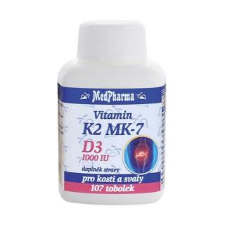 MedPharma Vitamin K2 MK-7 + D3 1000 IU - 107 tobolek  |OnlineMedical.cz