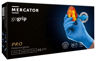 MERCATOR® gogrip blue, nitrilové, 50ks Velikost: L