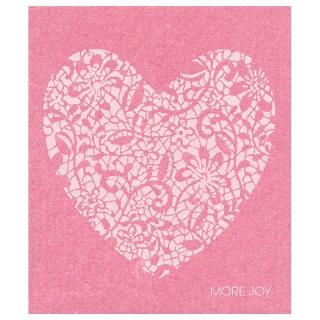 More Joy, kuchyňský hadřík Wedding heart pink, 1 ks