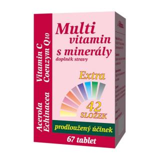 Multivitamin s minerály 42 složek, extra C + Q10, 67 tablet