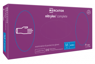 Nitrilové rukavice Mercator Complete, nepudr., 100ks Velikost: M