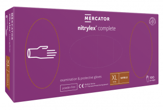 Nitrilové rukavice Mercator Complete, nepudr., 100ks Velikost: XL