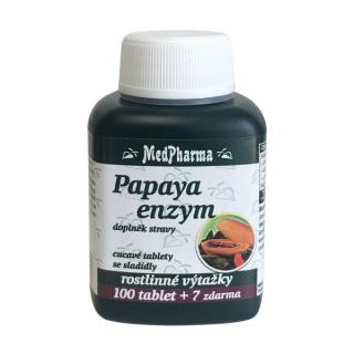 Papaya enzym - cucavé pastilky bez cukru, 107 tablet