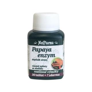 Papaya enzym - cucavé pastilky bez cukru, 37 tablet
