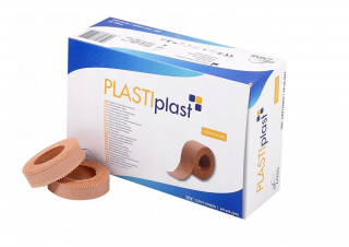 PLASTIplast - adhezivní textilní páska, tělová barva, hypoalergenní, nesterilní Velikosti v číslech: 1,25cm x 5m