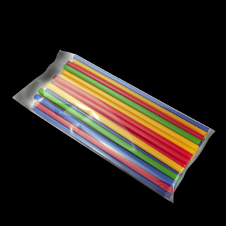 Plastové brčko 7/200 mm MIX barev kompostovatelné ideal pack® bal/50 ks