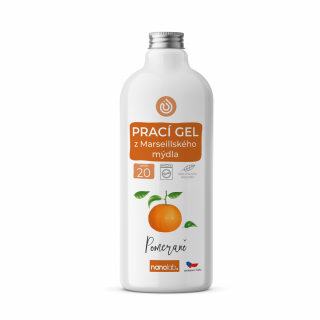Prací gel z Marseillského mýdla pro citlivou pokožku Pomeranč 1L