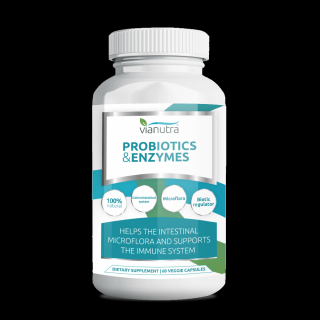 Probiotics & Enzymes Vianutra, 60 kapslí  + Dárek