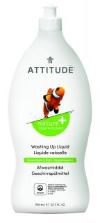 Prostředek na mytí nádobí ATTITUDE s vůní zeleného jablka a bazalky 700 ml