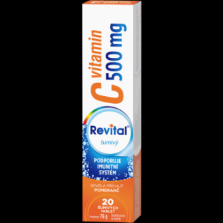 Revital Vitamin C 500 mg, 20 tablet Příchutě: Pomeranč