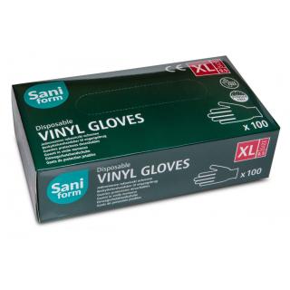 Saniform - vinylové rukavice, bezpudrové, vel L-XL, 100ks Velikost: XL