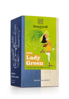 Svěží Lady Green bio, ochucený zelený čaj, 21,6 g porc. dvoukomorový