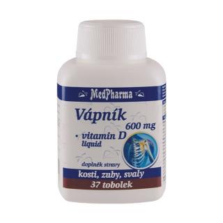 Vápník 600 mg + vitamin D3, 37 tobolek