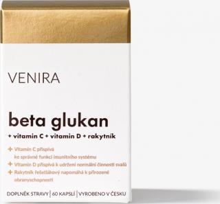 Venira beta glukan + vitamín C,D a rakytník , 60 kapslí