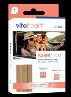 VitaHealth - FABRIplast náplast na stříhání + nůžky, 1m x 6cm